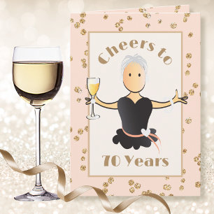 Funny 70th Birthday Card for Her - Sweet and Sassy