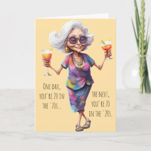 Funny 70th Birthday Card for Women