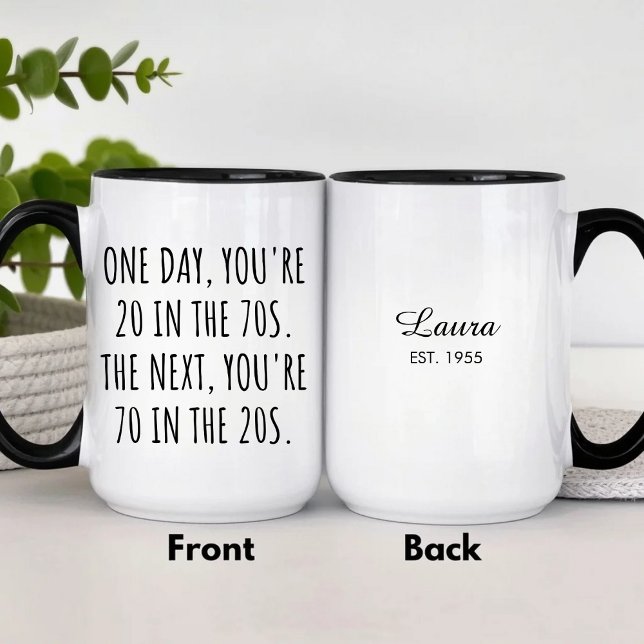 Funny 70th Birthday Celebration Mug (Creator Uploaded)