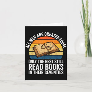 Funny 70th birthday dad fathers day men read books card