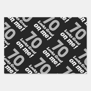 Funny 70th Birthday For Her Wrapping Paper Sheet
