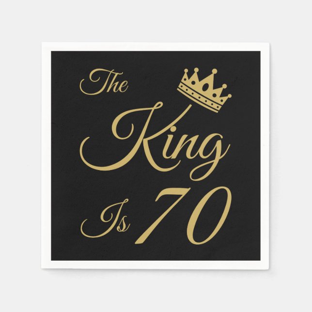 Funny 70th Birthday For Men Napkin (Front)