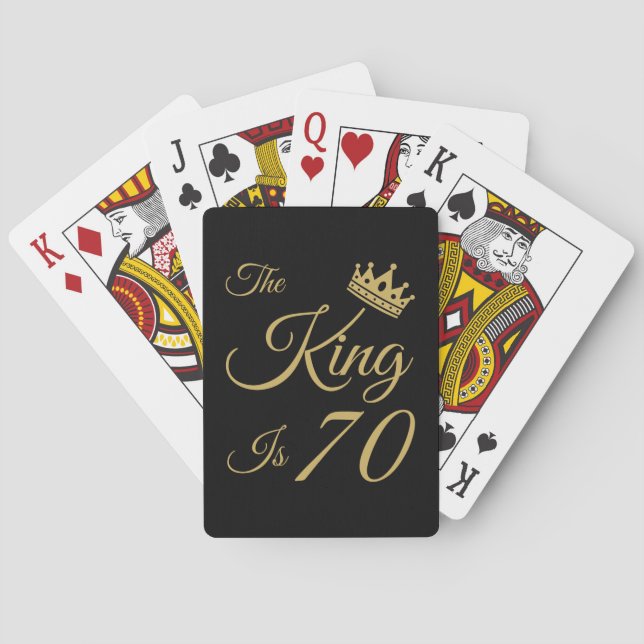Funny 70th Birthday For Men Playing Cards (Back)