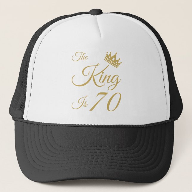 Funny 70th Birthday For Men Trucker Hat (Front)