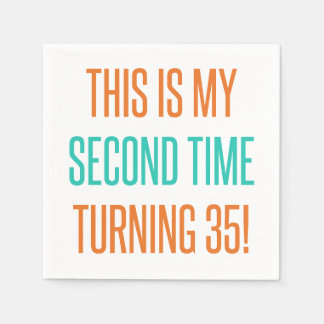 Funny 70th Birthday For Women Napkin