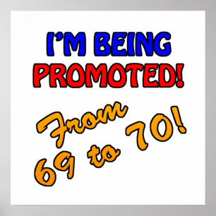 Funny 70th Birthday Gag Gifts Poster