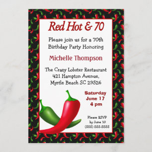 Funny 70th Birthday Invitation