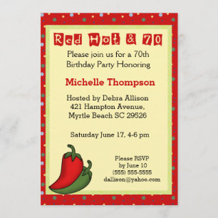 Funny 70th Birthday Invitations