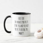 Funny 70th Birthday Mug<br><div class="desc">This funny 70th birthday design is a perfect gift for those celebrating their milestone 70th birthday. The witty saying "Hold On! One Minute You're 20 in the 70s, AND THE NEXT YOU'RE 70 IN THE 20S! WHAT??" captures the disorienting feeling of time flying by. making it perfect for coffee lovers....</div>