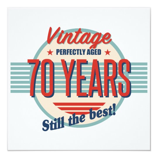 Funny 70th Birthday Old Fashioned Card