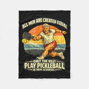 Funny 70th birthday pickleball player 70 years old fleece blanket