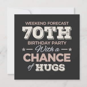 Funny 70th birthday sayings invitation