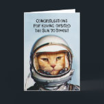 Funny 70th Orbit Birthday Card<br><div class="desc">Funny 70th Birthday Greeting Card congratulates a new septuagenarian baby boomer</div>