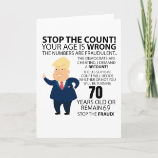 Funny 70th Year Birthday Present Happy Birth year Card