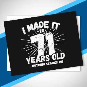Funny 71st Birthday Quote Sarcastic 71 Year Old Postcard