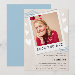 Funny 72nd birthday invitations Photo for her