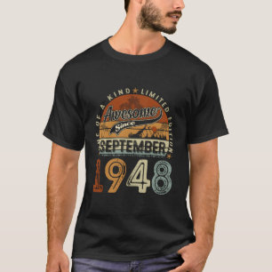 Funny 75 Year Old September 1948 Vintage 75Th Birt T-Shirt