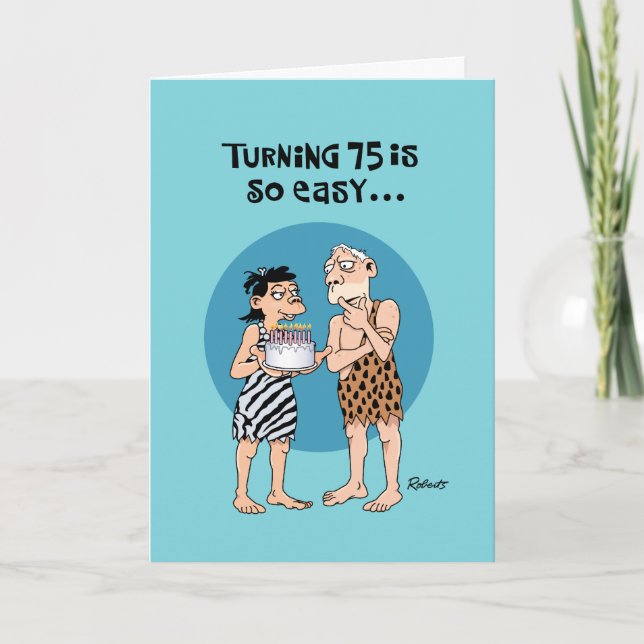 Funny 75th Birthday Card (Front)
