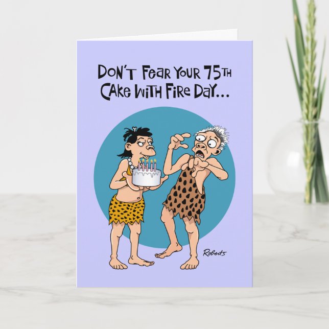 Funny 75th Birthday Card (Front)