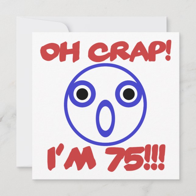 Funny 75th Birthday Card (Front)