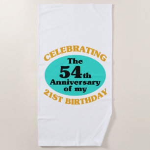 Funny 75th Birthday Gag Gift Beach Towel