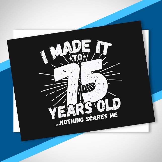 Funny 75th Birthday Quote Sarcastic 75 Year Old Postcard (Creator Uploaded)