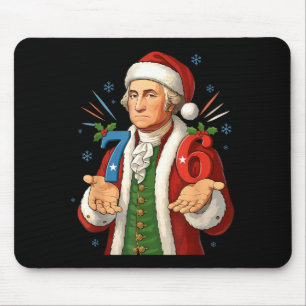 Funny 7-6 6-7 George Washington Santa 67 Meme Chri Mouse Pad