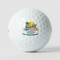 Funny 7-Day Weekend Officially Retired Golf Ball