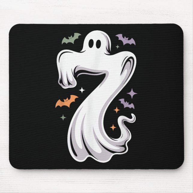 Funny 7 Ghost Meme Halloween Costume Matching Desi Mouse Pad (Front)