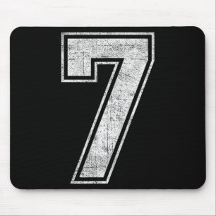 Funny 7 Number Seven Graphic Group Halloween Birth Mouse Pad