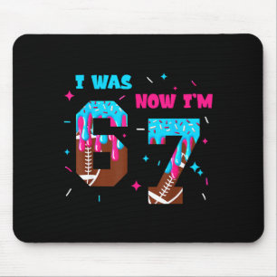 Funny 7 Year Old Birthday Football Ice Cream Drip Mouse Pad