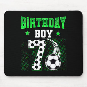 Funny 7th Birthday Boy Soccer Theme Party 7 Year O Mouse Pad