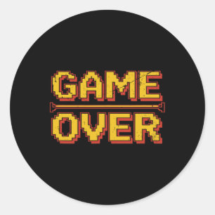 Funny 80s Arcade Retro Nostalgia Gamer Video Game Classic Round Sticker