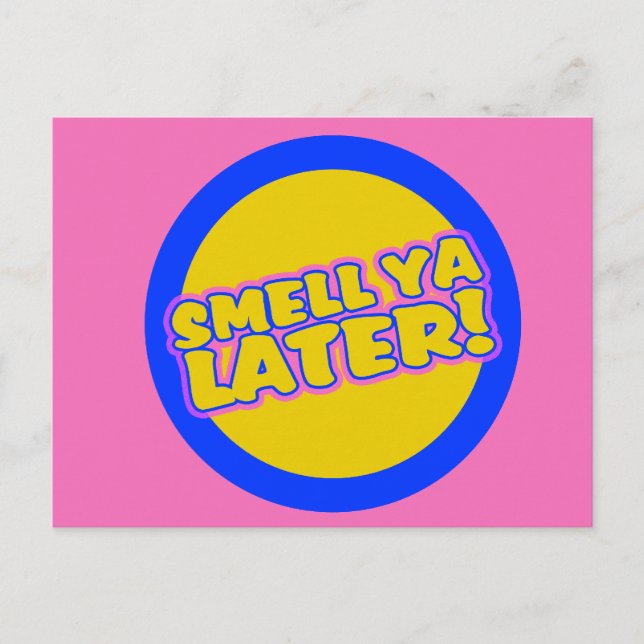 Funny 80s slang postcard (Front)