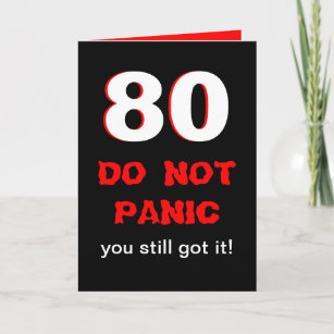 Funny 80th Birthday Card for Men