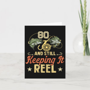 Funny 80th Birthday Fishing Shirt For Men Tank Top Card
