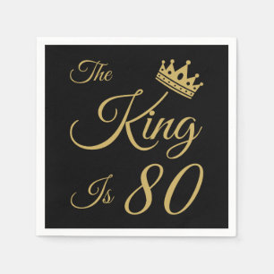 Funny 80th Birthday For Men Napkin