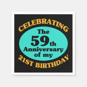 Funny 80th Birthday Gag Gift Napkin
