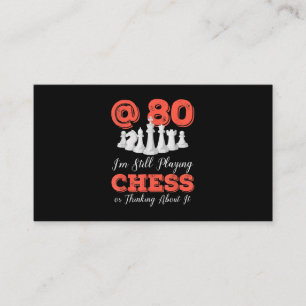 Funny 80th Birthday Gift - 80 Year Old Chess Queen Business Card