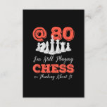 Funny 80th Birthday Gift - 80 Year Old Chess Queen Invitation<br><div class="desc">Funny 80th Birthday Gift - 80 Year Old Chess Queen</div>