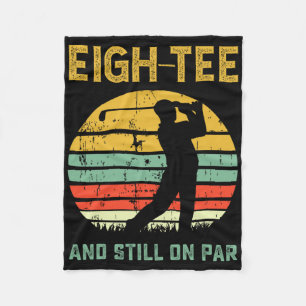 Funny 80th Birthday Golf Pun Golfing 80 Year Old G Fleece Blanket