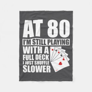 Funny 80th Birthday Ker Player 80 Year Old  Fleece Blanket