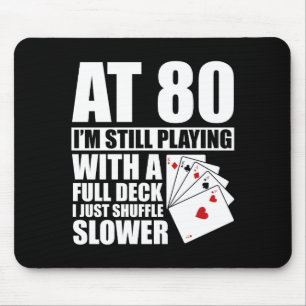 Funny 80th Birthday Ker Player 80 Year Old  Mouse Pad