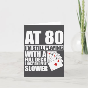 Funny 80th Birthday Ker Player 80 Year Old Retro  Card