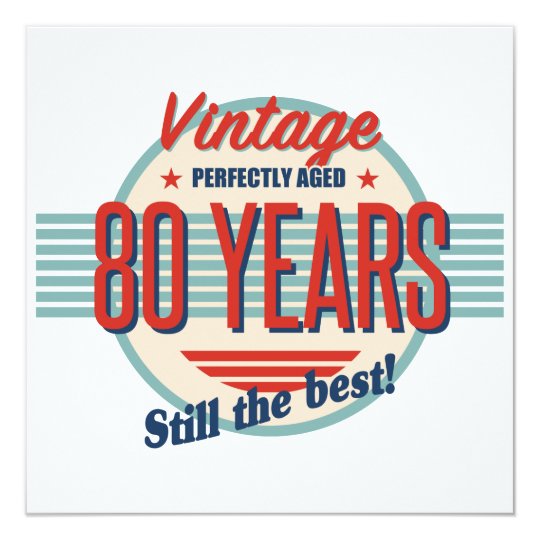 Funny 80th Birthday Old Fashioned Card