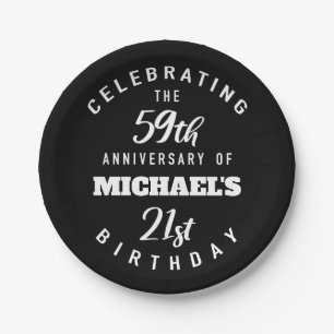 Funny 80th Birthday Personalised Paper Plate