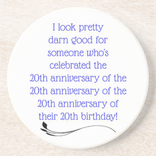 Funny 80th coaster
