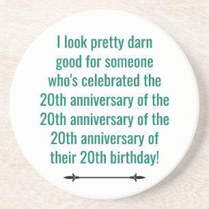 Funny 80th coaster