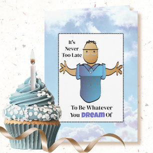 Funny 80th Ethnic Male Cartoon snarky Birthday  Card