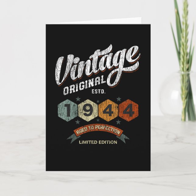 Funny 81 Year Old 1944 Vintage 81st Birthday Gift Card (Front)